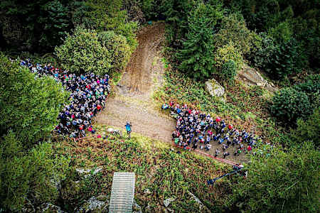 Härnström flying over the Hardline road gap.
