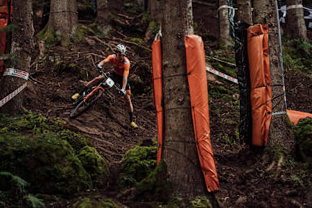 Milan Vader as seen racing at the UCI XCO World Championships in Leogang, Austria, on October 10, 2020.