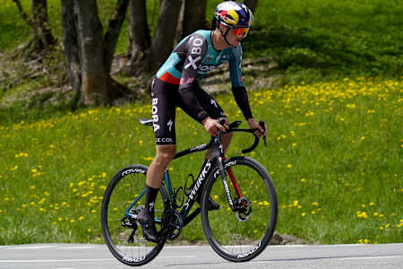 Road cyclist Anton Palzer racing at Switzerland's Tour de Romandie.