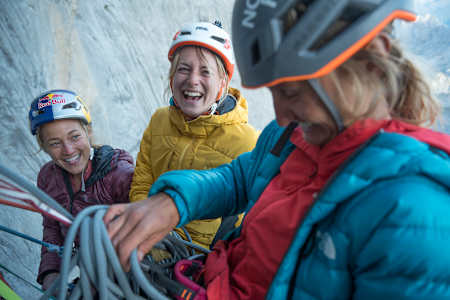 Sasha DiGiulian, Matilda Söderlund and Brette Harrington