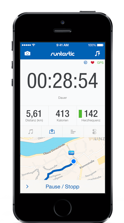 Mit der Runtastic-App hast du den Überblick...