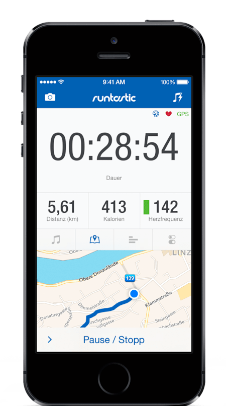 Mit der Runtastic-App hast du den Überblick...