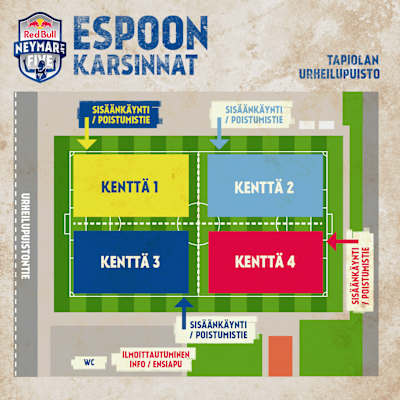 Red Bull Neymar Jr's Five - Espoon karsinnat - aluekartta