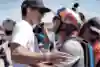 Jeffro Provenzano surprised Miles at the bridge The Red Bull Air Force was on hand to encourage Daisher.