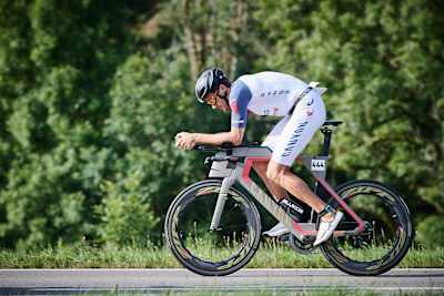 Jan Frodeno a lomos de su Canyon Speedmax.
