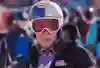 Esther Ledecká poses at the downhill race during the FIS Alpine Ski World Cup 2018-19 in Cortina d'Ampezzo, Italy on January 19, 2019.