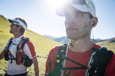 Ryan Sandes and Ryno Griesel after the Drakensburg Grand Traverse.