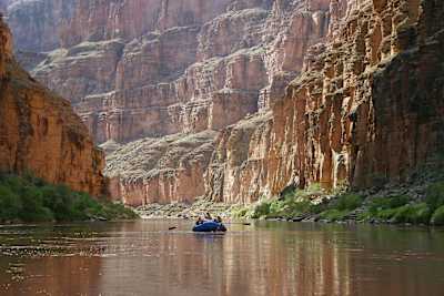 River rafting in Grand Canyon National Park USA.