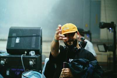 DJ Oblig gives it the gunfingers