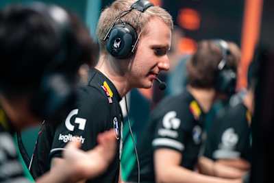 A photo of Marcin 'Jankos' Jankowski during Round 1 of the 2022 LEC Spring Playoffs at the LEC Studio 