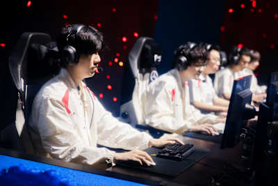 Kang "TheShy" Seung-lok of Weibo Gaming competes at the League of Legends World Championship 2023 Semi Finals on November 11, 2023 in Seoul, South Korea. 