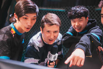 Members of cloud9's team pictured during the LCS.