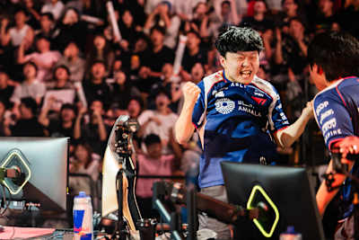 stax of T1 reacts onstage during VALORANT Champions Shanghai Playoffs Day 3 at Jing’an Sports Center on October 09, 2026 in Shanghai, China.