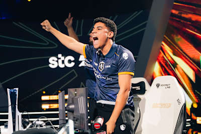 Una foto de Levi de Weerd compitiendo durante el Campeonato Mundial FC Pro 2025 en la Copa del Mundo de Esports, el 9 de agosto de 2025.