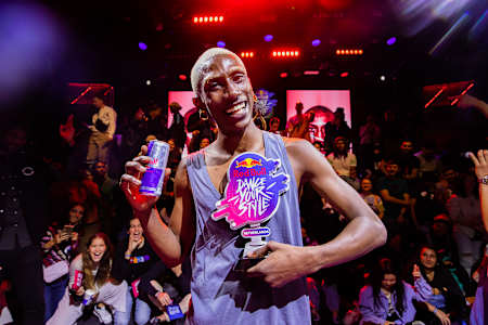 Gil the Grid celebrates his win at Red Bull Dance Your Style Netherlands on the Oct 2nd