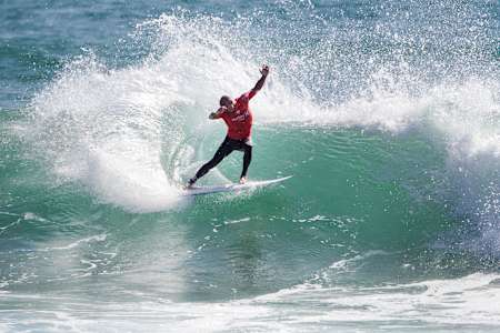 Kelly Slater surfing at Lowers Trestles in California