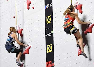 Petra Klingler as seen Speed Climbing at the IFSC Climbing World Championships Combined in Innsbruck, Austria on September 16, 2018