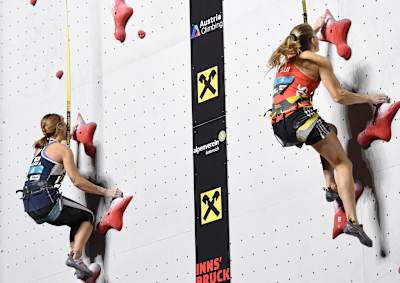 Petra Klingler as seen Speed Climbing at the IFSC Climbing World Championships Combined in Innsbruck, Austria on September 16, 2018