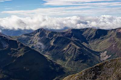 The swirling skies over Ben Nevis