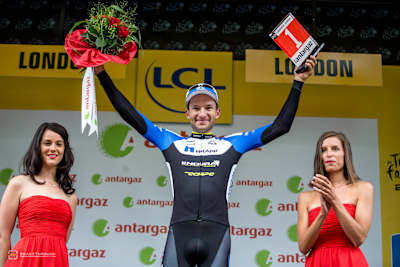For the first time on a Tour de France podium