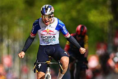 Remco Evenepoel wins the Amstel Gold Race.