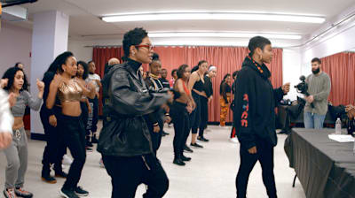 Teyana Taylor in rehearsal for her House Of Petunia debut show.