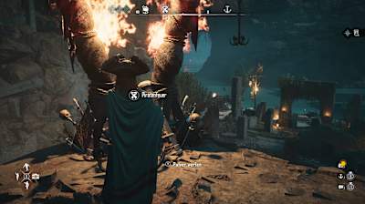 Screenshot aus Skull and Bones zeigt einen Piraten beim Entzünden eines Piratenfeuers.