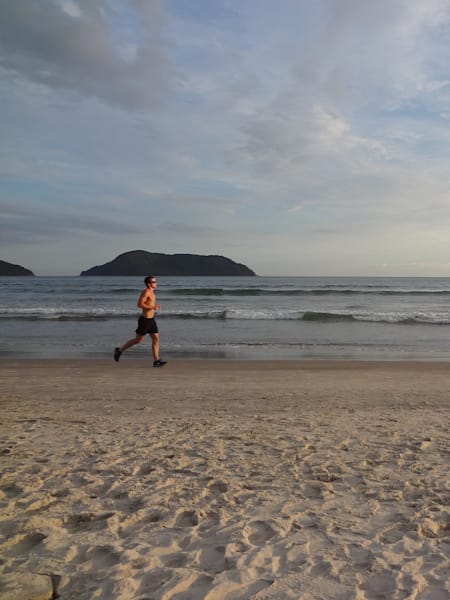 Entrenando en pla playa