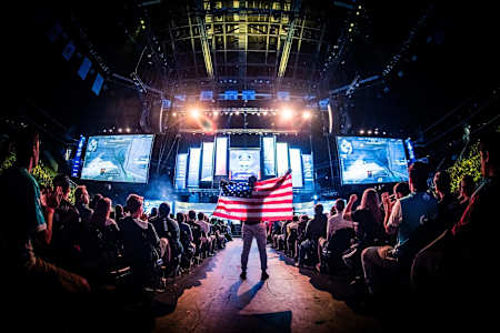 A photo of ESL One New York 2017.