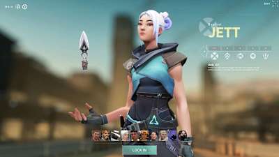 Image of the agent Jett in the game Valorant.