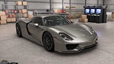 A screenshot of the Porsche 918 Spyder in Forza Horizon 6.