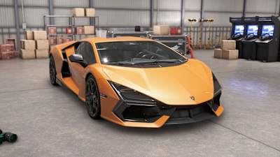 A screenshot of the Lamborghini Revuelto in Forza Horizon 6.