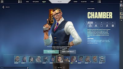 El agente Chamber de Valorant.