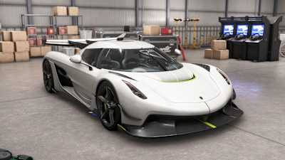 A screenshot of the Koenigsegg Jesko in Forza 6.