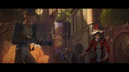 Jarvan IV représenté sur une bannière dans Arcane.