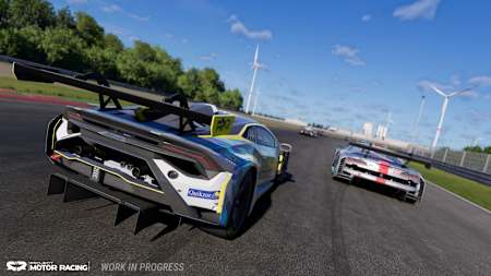 Screenshot from Project Motor Racing shows a GT3 race at Zolder.