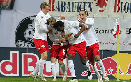 Lukas Klostermann, Emil Forsberg, Rodnei and Yussuf Poulsen (RB Leipzig)
