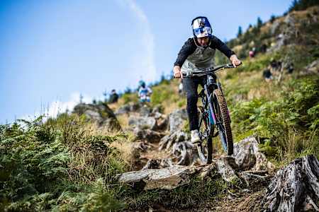 Matt tests the top with his enduro bike