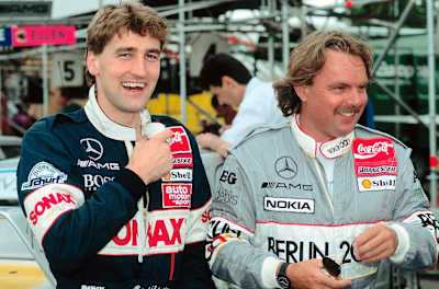 Bernd Schneider (links) und Keke Rosberg in Hockenheim.