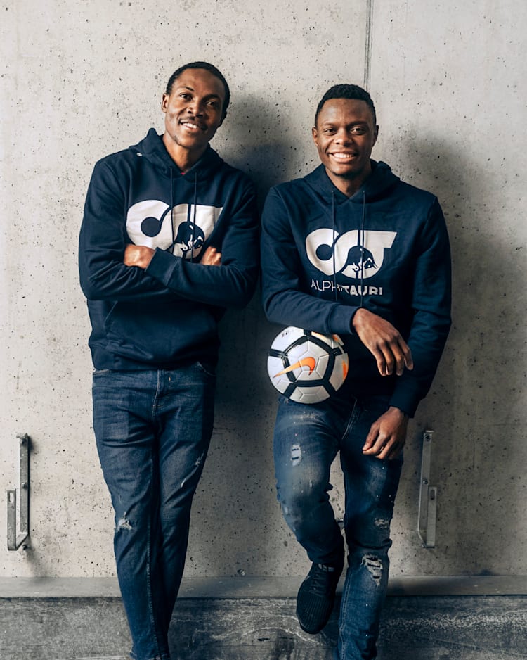 Inseparable since teenage years: Enock Mwepu (left) and Patson Daka