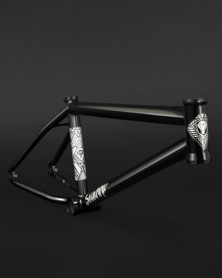 black bmx frame