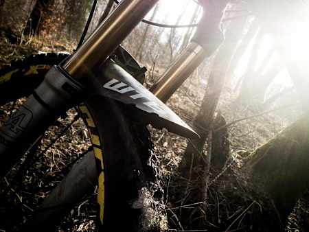 A front mudguard is a cheap but wise investment to help keep vision clear.