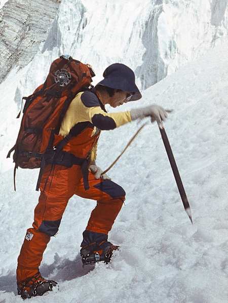 Junko Tabei in 1985 at Communism Peak, now known as Ismoil Somoni Peak.