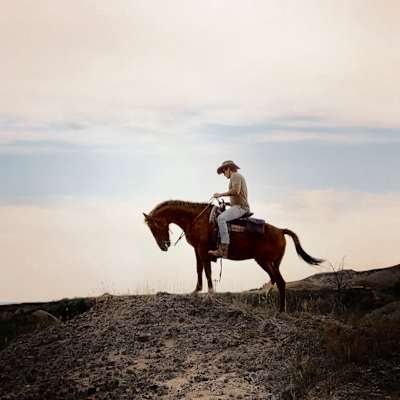 Patrick Fischer als Reiter in den Black Hills, South Dakota, 2018