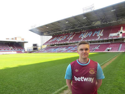 A picture of Sean Allen in his West Ham shirt