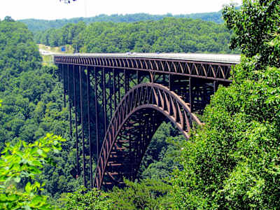 A ponte New River Gorge em West Virginia.