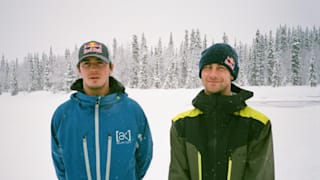 A portrait of Mark and Craig McMorris in Alaska, filming Brothers McMorris.