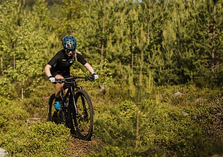 Linn Gustavzzon riding in her hometown Falun back in 2019.