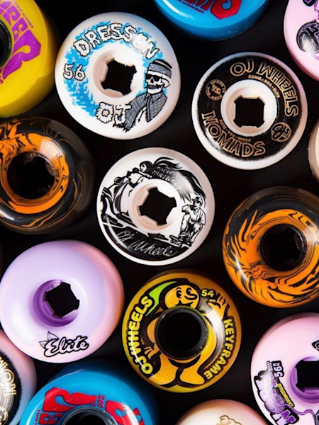 A variety of urethane skateboard wheel options