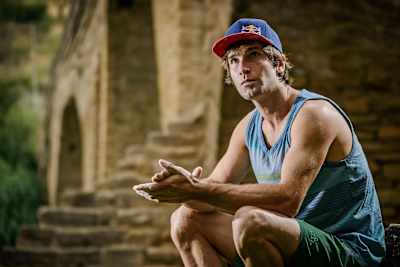 Chris Sharma at Red Bull Creepers 2014 Climber Chris Sharma at Red Bull Creepers 2014 in Spain